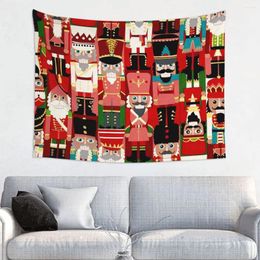 Tapestries Merry Christmas Year Tapestry Wall Hanging Hippie Fabric Nutcracker Fantasy Blanket Room Decor Tapiz