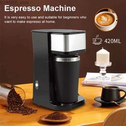Coffee Makers 1 home coffee machine automatic brewing coffee American milk tea machine with cup birthday gift coffee tool. Y240403