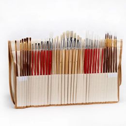 Photography 38pcs Paint Brushes Set with Canvas Bag Case Long Wooden Handle Synthetic Hair Art Supplies for Oil Acrylic Watercolor Painting