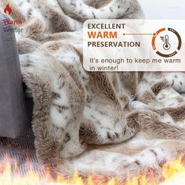 Blankets Christmas Home Decor Super Soft Plush Faux Fur Throw Blanket Light And Comfortable For Sofa Living Room Bedroom