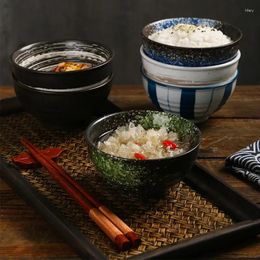 Bowls Japanese Ceramic Bowl 4.5 Inch 5 Rice Creative Tableware Home Commercial Soup Restaurant Set The Table