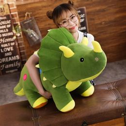 40cm Creative Big Plush Soft Triceratops Stegosaurus Toy Dinosaur Doll Stuffed Kids Dinosaurs Birthday Gifts 240329