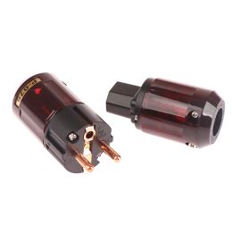1Pc P-079E C079 EU Power Connector P-079/C-079 Male Female HIFI-End Supply Cable Conntact Electrical Plug Socket Adapter
