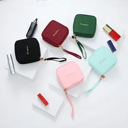 Storage Bags 1PC Korean Tote Lipstick Makeup Bag Zipper Eyebrow Pencil Brush Pouch Women Napkin Pad Cosmetic