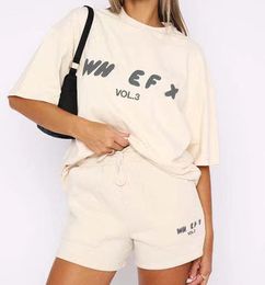 Designer T Shirt Woman Set Off Printed White Foxx Set English Letters Tshirt A New Stylish Sportswear Mens T Shirts Two-Piece Set Of Shorts 955