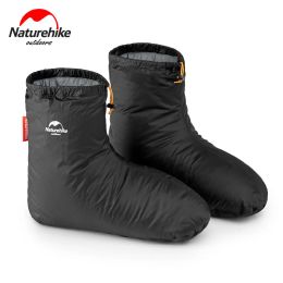 Clothings Naturehike 90% White Goose 700FP Down Shoe Covers Camping Indoor Unisex Winter Warm Feet Cover Waterproof Windproof ForKeep Warm