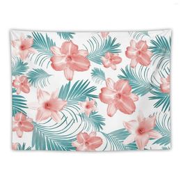 Tapestries Tropical Flowers Palm Leaves Finesse #2 #tropical #decor #art Tapestry Decoration For Home Wall Hanging