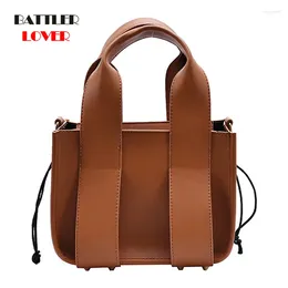 Bag Trendy Rivet For Women 2024 Korean Retro Wide Shoulder Strap Handbag Female Simple Temperament Single Messenger