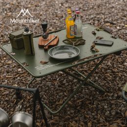Furnishings MOUNTAINHIKER Portable Aluminum Alloy Table Foldable Camping Table Selfdriving Equipment Foldable BBQ Desk Outdoor Picnic Table