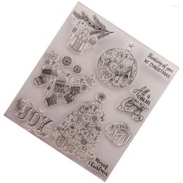 Storage Bottles Transparent Seal Stamp Christmas Stamps For Making Clear DIY Letter Silicone Scrapbooking Greeting Cards