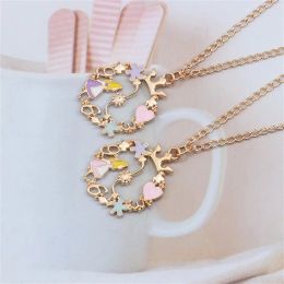 Roman Alice In Wonderland Figure Pendant Necklace For Women Kawaii Love Heart Christmas Geometric Party Jewelry Necklace