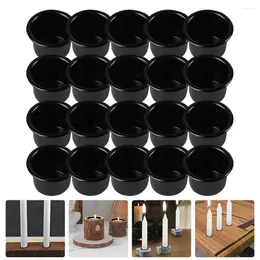 Candle Holders 36 Pcs Cup Cups Aluminium Container Jelly Wax Black Protector Candlestick Liners Inserts Holder