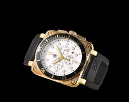 Wristwatches 2021 BR Men Model Sport Quartz Bell Luxury Woman Multifunction Watch Business Rubber Man Calendar Ross Square Wristwa9528332