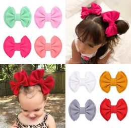 Baby Girls Barrettes Corn pattern Clips Hairpins Double Layers Clothing clip Hairgrips Children Big bow Wrapped Safety BB Clipper 4450708