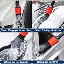 13Pcs Car Cleaning Brushes Dry Cleaning Detailing Brush Set For Car Interior Exterior Clean Car Auto Air Vents Wheel Wash Tools