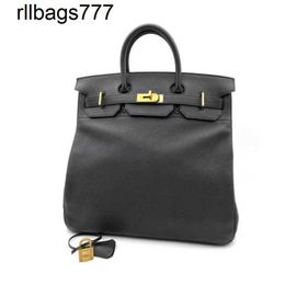 Handmade Bk Bag Hac Top Bag 50cm Family Customised Version Designer Totes Bags Black Collection Full Hand Stitched