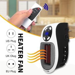 Electric Heater Portable Heater Plug in Wall Room Heating Stove Mini Household Radiator Remote Warmer Machine Winter 220V/110V