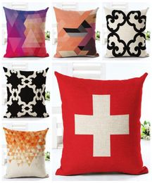 decorative pillows case for couch chair sofa black geometrico cushion cover red dots star almofada cross cojines colorful decor5592883