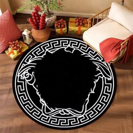 High Quality Designer Carpet Classic Round Non Slip Door Rug Carpets Home Living Room Decoration Carpet Bedroom Rug Europe Floor Mat