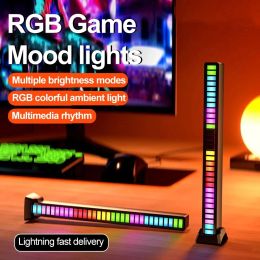 RGB Multi-mode Ambient Lights Sound Music Synchronised Rhythm 32 Lamp Beads Computer Games Family Gatherings Car Bedroom Desktop