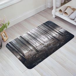 Carpets Winter Theme Forest Bedroom Floor Mat Home Entrance Doormat Kitchen Bathroom Door Decoration Carpet Anti-Slip Foot Rug