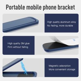 Colourful Metal Mobile Phone Holder for iPhone 13 14 15 Xiaomi Strip Shape Stand Back Sticker Simple Portable Smartphone Bracket
