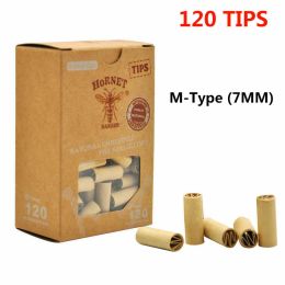 HORNET 120 X 7MM PRE ROLLED Cigarette Philtre Smoking Tips Natural UnRefined Rolling Tips LL