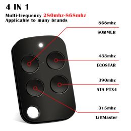 Universal Multi-frequency 280-868MHZ Garage Door Remote Control Duplicator 4 in 1 For Rolling Code and Fixed Code