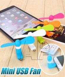 Mini USB Fan Flexible Portable Super Mute Cooler Cooling For Type C Android Samsung S7 edge Phone With Package5675227
