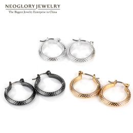 Earrings Neoglory Multiple Three Pairs Fashion Hoop Earrings Sets For Women Wholesale Large Circle Round Jewelry 2020 New FA