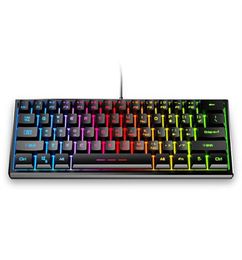 Epacket K401 Wired manipulator keyboard small portable RGB luminous laptop office games229H3348009