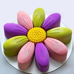 Baking Moulds 9-Petal Chrysanthemum Design Cake Flower Shape Silicone Molds Daisy Mousse Dessert Tools Kitchen Bakeware