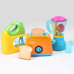 Kitchens Play Food Simulation Appliances Kitchen Blender Toaster Mixer with LED Pretend Play Toy Children Play House Baby Girls Gift Toys New 2443