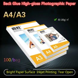 Lifestyle 80/120/135/150/180 G A4 A3 Selfadhesive Magnetic Inkjet Printing and Adhesive Stickers Advanced Glossy Photo Paper 100 Pages