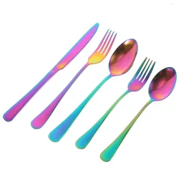 Plates Tableware Western Cutlery Party Metal Stainless Steel Delicate Kit Spoon Fork Dinner Dinnerware Home El Silverware