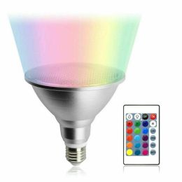 Multicolor LED PAR Lamp 15/25W PAR38 PAR30 COD PAR Light Dimmable RGB E27 85-265V LED Spotlight Bulb Flood Lamp Remote Control