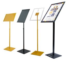equipment A3 A4 Adjustable Floor Standing Pedestal Sign Holder Metal Supermarket Advertising Promotion Poster Frame Displays