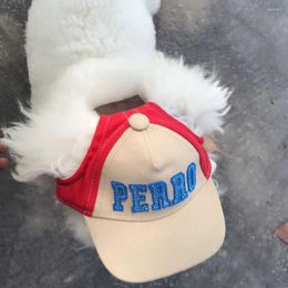Dog Apparel Pet Peaked Cap Cute Alphabet Small Casual Hat Summer Outdoor Canvas Chihuahua Yorkshire Products Gorra Perro