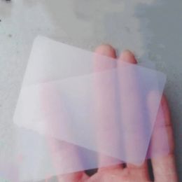 Envelopes 100pcs/lot Transparent Blank Business Cards 0.35mm Pvc Matte Plastic Handwriting Waterproof Message Postcard Customised Printing