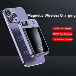 Cell Phone Power Banks 20000mAh Magnetic Qi Wireless Charger Power Bank 22.5W Fast Charging for iPhone 14 13 12 11 Samsung Huawei Mini Powerbank 2443