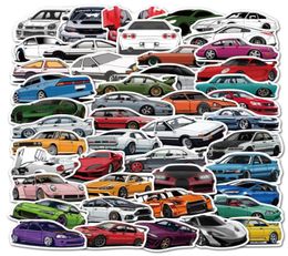 Car sticker 1050100pcs Sports Racing Car Stickers for Helmet Bumper Luggage Bicycle Snowboard Cool Vinyl Decals Sticker Bomb JDM5890620