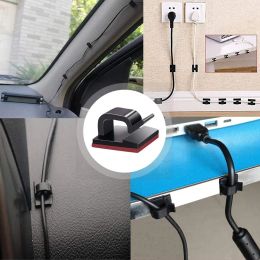 Cable Holder Fixer Clips Self-adhesive Organizer Clamp Management Adhesive for Home Office Car Clamp Wire Manager Wall Stickers