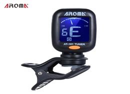 AROMA AT101 Mini Clipon Digital Guitar Tuner con Clip Giratorio de Alta Sensibilidad para Chromatic Guitar Bass Violin Ukulele8213250