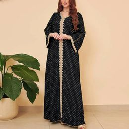 Ethnic Clothing Women Arab Muslim Dress Abaya Embroidery Gilded Maxi Abayas Dubai Turkey Islam Kaftan Longue Musulmane Vestidos Largos