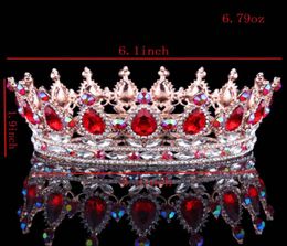 European Designs royal king queen crown rhinestone tiara head jewelry quinceanera crown Wedding bride Tiaras Crowns Pageant1845343