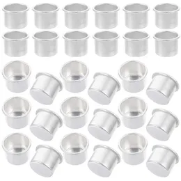 Candle Holders 50Pcs Aluminum Cup Candlestick Wax Container Tea Light