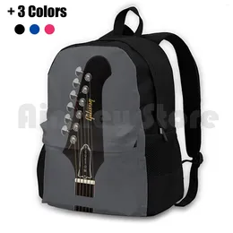 Backpack Guitar Headstock Art-Trini Lopez Outdoor Hiking Riding Climbing Sports Bag Tuning String Music Neck