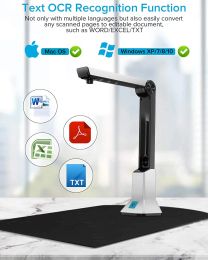 Presenter Portable 8 Megapixel High Definition Doc Scanner Capture Size A4 Document Camera for File Recognition Scanner Support MAC OS