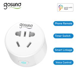 Control Gosund WiFi Smart Socket Wireless Timing Socket Plug Remote Control Home Life Countdown AntiMistaken Touch Work with Mijia App
