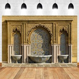 Moroccan Photography Backdrop Vintage Mediaeval Palace Mosque Temple Architecture Arabic Cultural Religious Travel Background